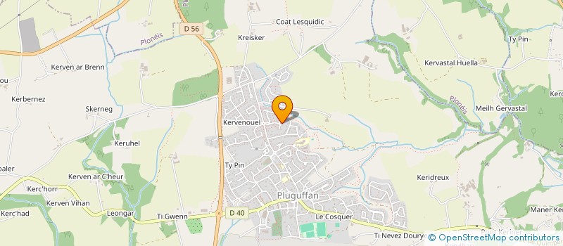 localisation de l'entreprise TY PONT 29  PLUGUFFAN