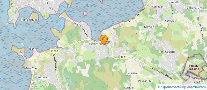 localisation de l'entreprise TY ROAZHON  TREBEURDEN