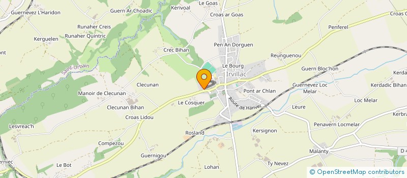 localisation de l'entreprise TY SOPHRO  IRVILLAC