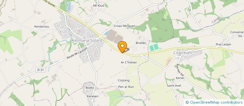 localisation de l'entreprise TYBEAUJARDIN à KERMARIA-SULARD
