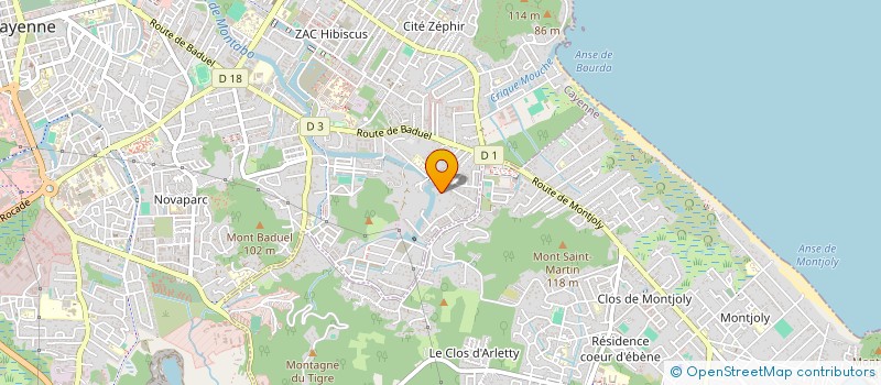 localisation de l'entreprise TYM FROID ET SERVICES  CAYENNE