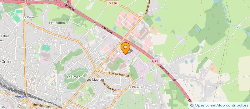 localisation de l'entreprise TYPEL à VIERZON