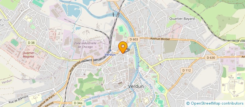 localisation de l'entreprise TYPO LORRAINE-IMPRIMERIE FREMONT à VERDUN