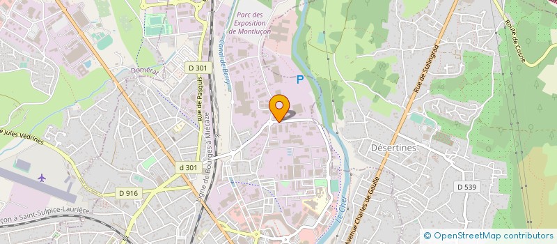localisation de l'entreprise TYPOCENTRE à MONTLUCON