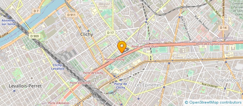 localisation de l'entreprise TYREX à CLICHY