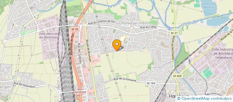 localisation de l'entreprise TYS  SOUFFELWEYERSHEIM