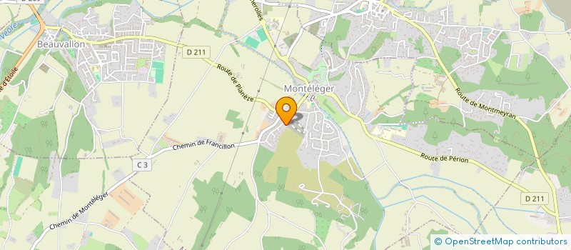 localisation de l'entreprise TYV REALISATIONS  MONTELEGER