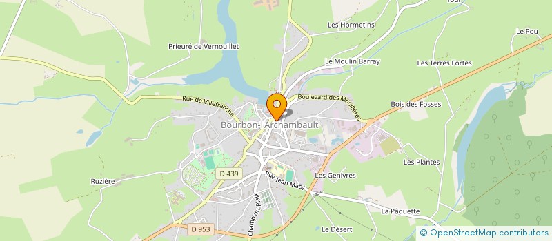 localisation de l'entreprise TYXORA MUSIC  BOURBON-L'ARCHAMBAULT