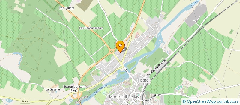 localisation de l'entreprise U.A.M. ATHLETISME  MONTREUIL-BELLAY