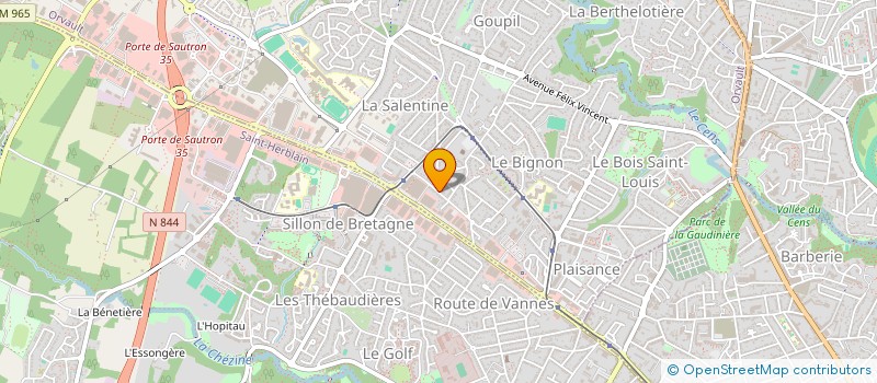 localisation de l'entreprise U COM à ORVAULT