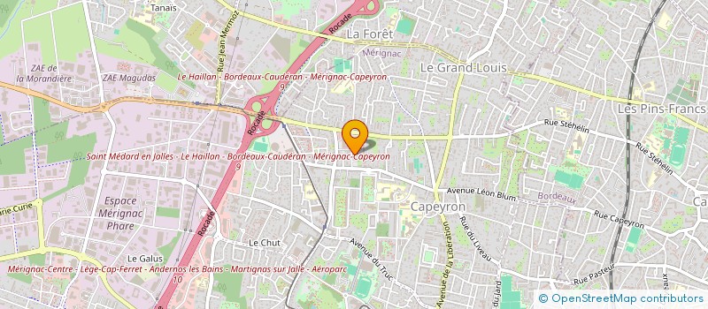 localisation de l'entreprise U.D.-C.S.F. DE LA GIRONDE à MERIGNAC