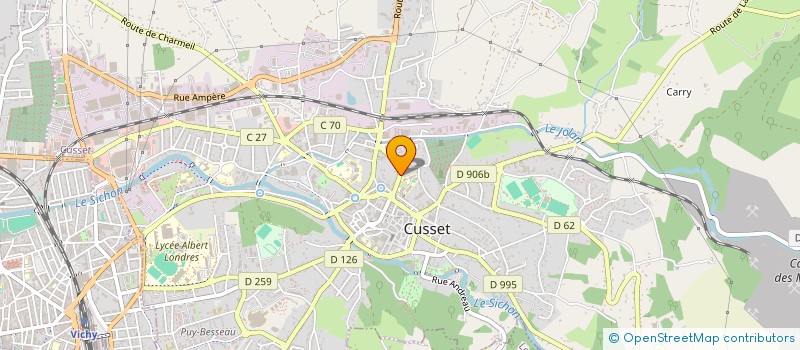 localisation de l'entreprise U&D DIFFUSION à CUSSET
