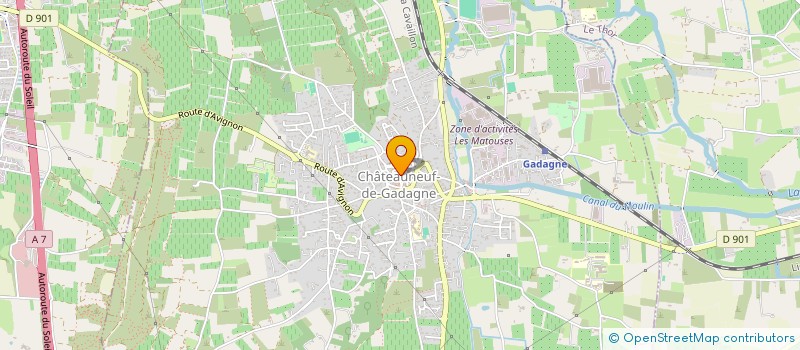 localisation de l'entreprise U.D.I.S.  CHATEAUNEUF-DE-GADAGNE