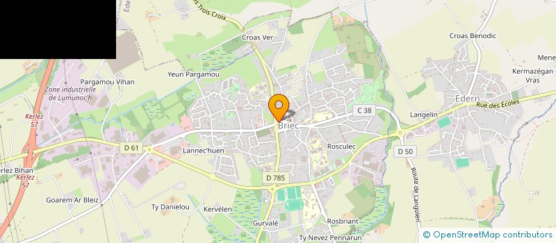 localisation de l'entreprise U.D.S.E.A.  BRIEC