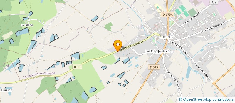 localisation de l'entreprise U-D-T DANSE  LE CONTROIS-EN-SOLOGNE