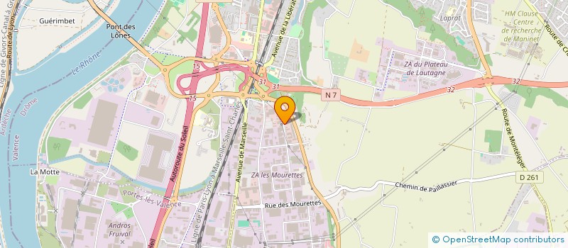 localisation de l'entreprise U.D.T MECA  VALENCE