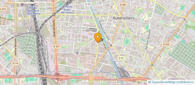 localisation de l'entreprise U DESIGN à AUBERVILLIERS