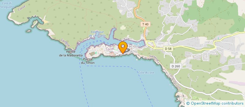 localisation de l'entreprise U FURNILU à BONIFACIO