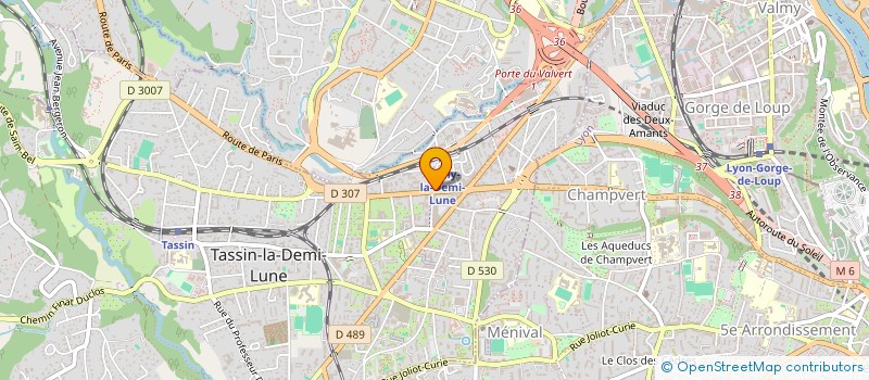 localisation de l'entreprise U.H.D.V.  UNE HISTOIRE DE VINS  TASSIN-LA-DEMI-LUNE