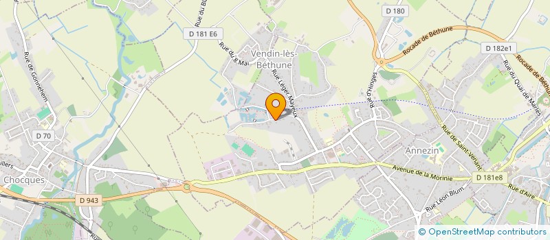 localisation de l'entreprise U.M.S. à VENDIN-LES-BETHUNE