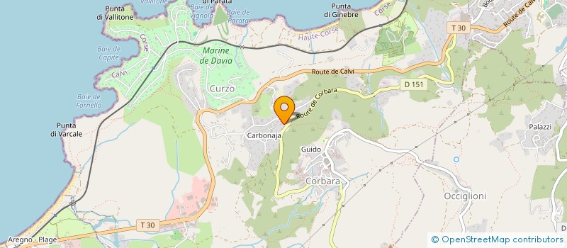 localisation de l'entreprise U NEGOZIU  L'ILE ROUSSE