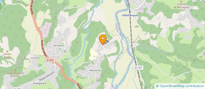 localisation de l'entreprise U.P.E.A UNION DES PRODUCTEURS D'ELECTRICITE DES PAYS DU BASSIN DE L'ADOUR  USTARITZ