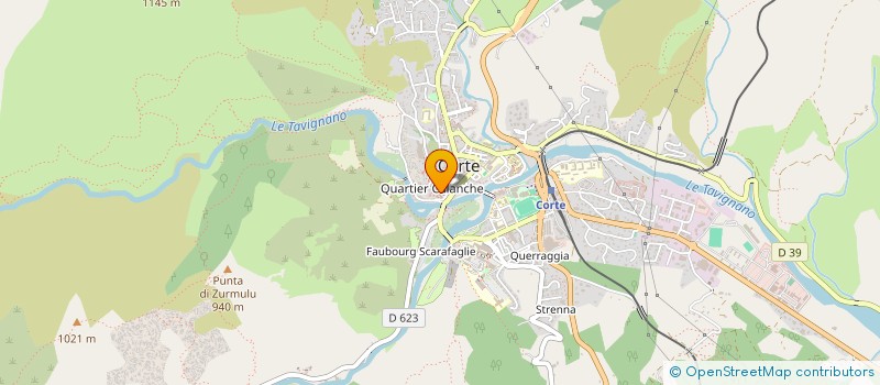 localisation de l'entreprise U PANATERU à CORTE
