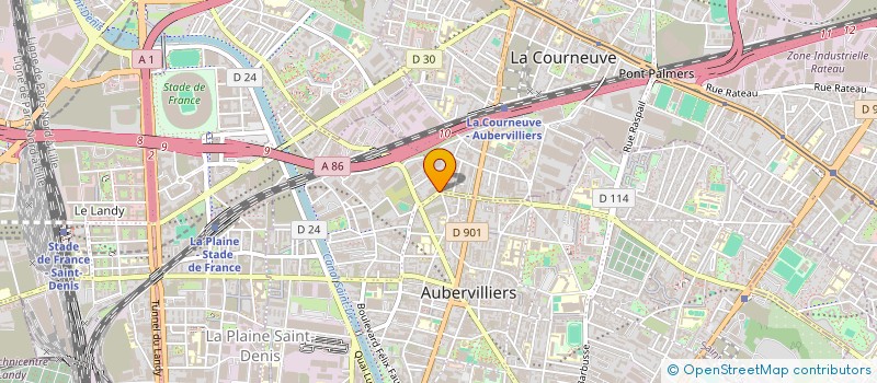 localisation de l'entreprise U. PROPRETE  AUBERVILLIERS