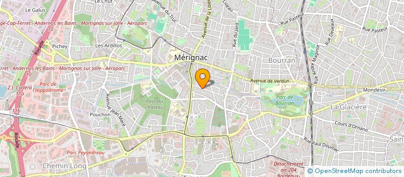 localisation de l'entreprise U.R.6 (6EME UNION REGIONALE CINEMA VIDEO)  MERIGNAC