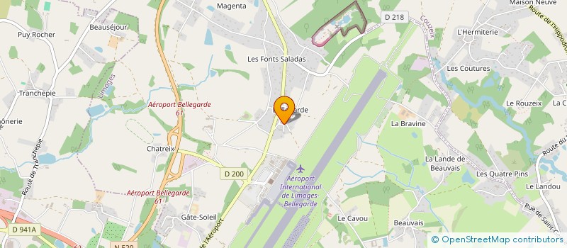 localisation de l'entreprise U.R AERO-CLUBS LIMOUSIN POITOU CHARENTE à LIMOGES