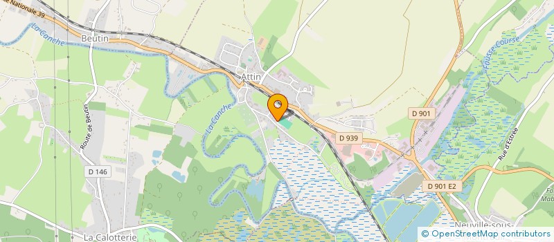 localisation de l'entreprise U.S. ATTIN FOOTBALL  ATTIN