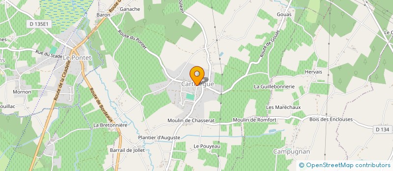 localisation de l'entreprise U.S.E.P DE L ECOLE PUBLIQUE DE CARTELEGUE  CARTELEGUE