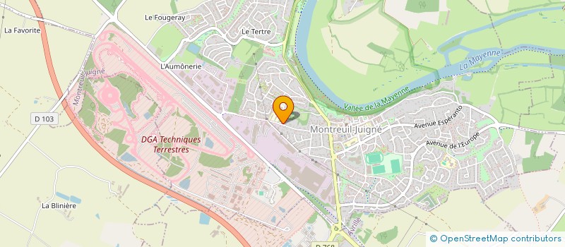 localisation de l'entreprise U.S.E.P. JEAN MADELEINE PRIMAIRE  MONTREUIL-JUIGNE