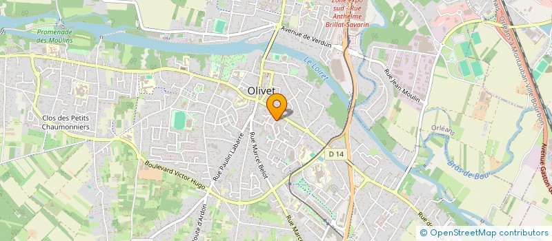 localisation de l'entreprise U S M O-YOGA  OLIVET