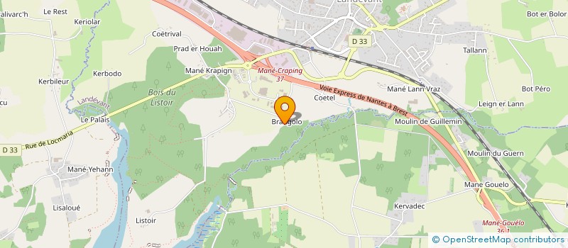 localisation de l'entreprise U SHIP à LANDEVANT