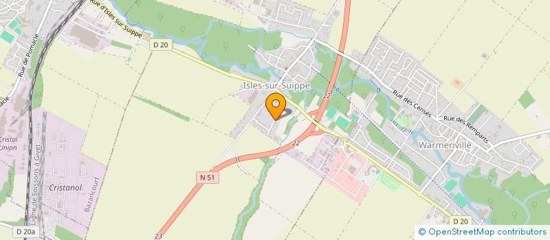 localisation de l'entreprise U SOON  ISLES-SUR-SUIPPE