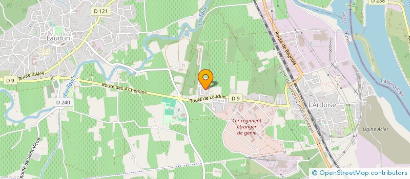 localisation de l'entreprise U-TALK  LAUDUN-L'ARDOISE