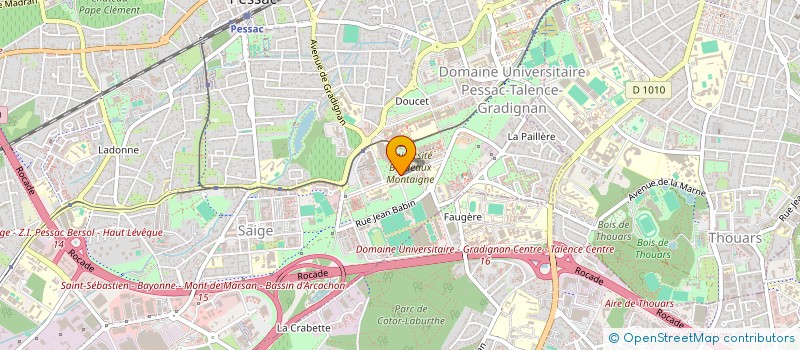 localisation de l'entreprise U-TOPOS ASSOCIATION DES ETUDIANTS ET DIPLOMES DE L'IATU à PESSAC