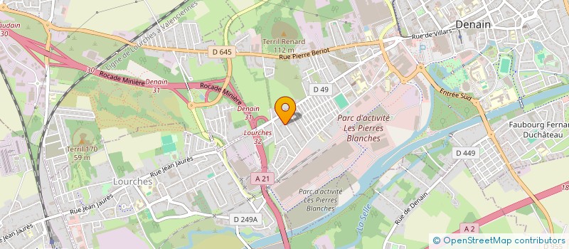 localisation de l'entreprise U.V.S.  DENAIN