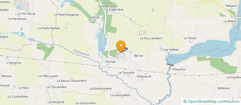 localisation de l'entreprise U2  CHAMPEAUX