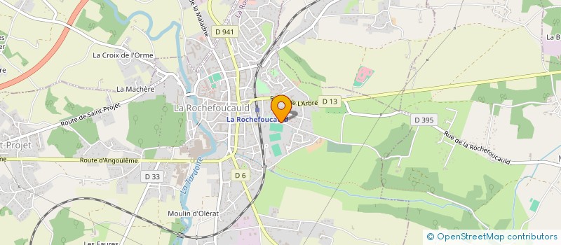 localisation de l'entreprise UALR UNION ATHLET LA ROCHEFOUCAULD RUGBY à LA ROCHEFOUCAULD-EN-ANGOUMOIS