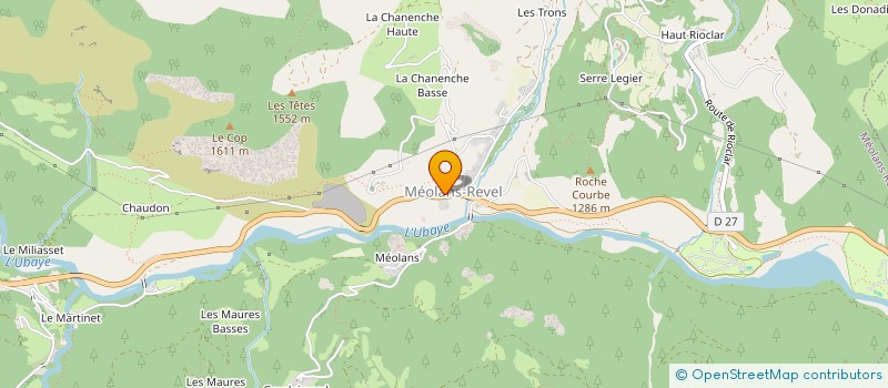 localisation de l'entreprise UBAYE AVENIRS à MEOLANS-REVEL