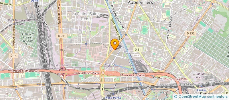 localisation de l'entreprise UBER PARTNER SUPPORT FRANCE SAS à AUBERVILLIERS