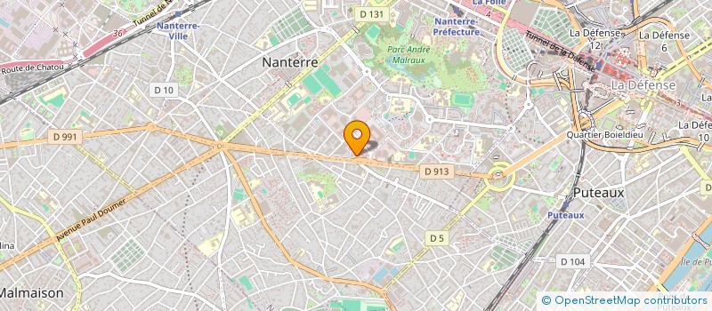 localisation de l'entreprise UBICA à NANTERRE