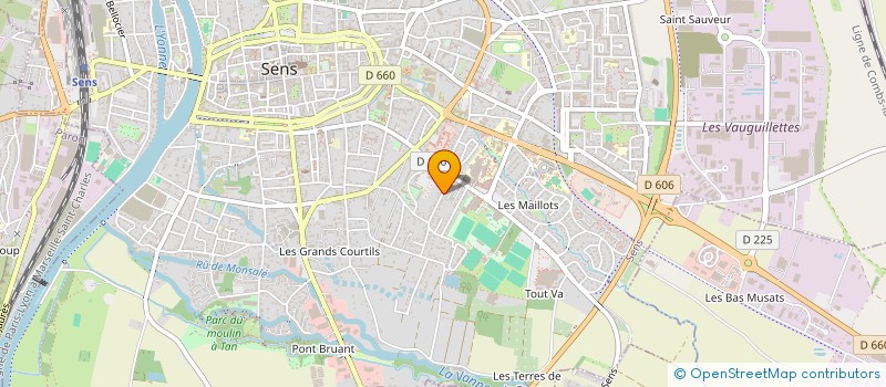 localisation de l'entreprise UBIQ FAMILLE  SENS