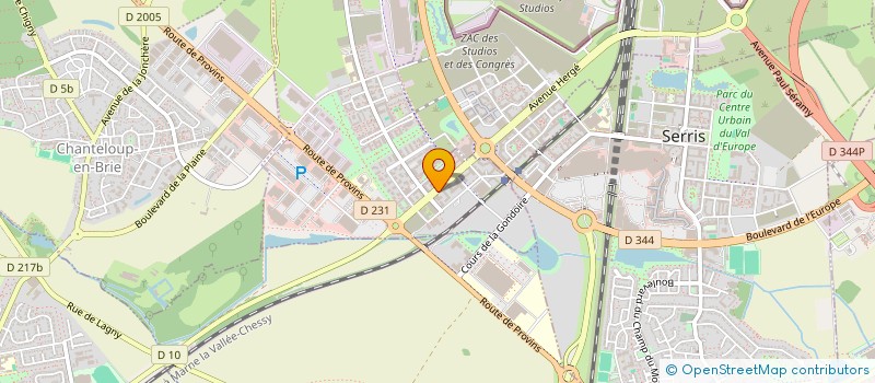 localisation de l'entreprise UBISERVICES  MONTEVRAIN