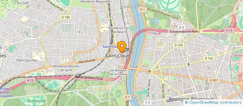 localisation de l'entreprise UBISTREAM SERVICES à SAINT-CLOUD