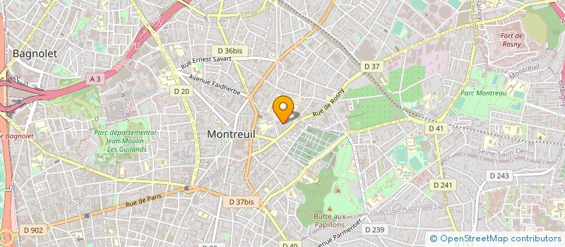 localisation de l'entreprise UBNEST à MONTREUIL