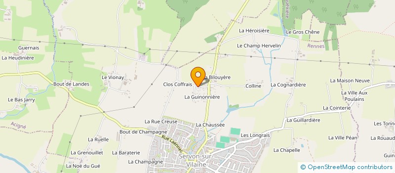 localisation de l'entreprise UBOE à SERVON-SUR-VILAINE