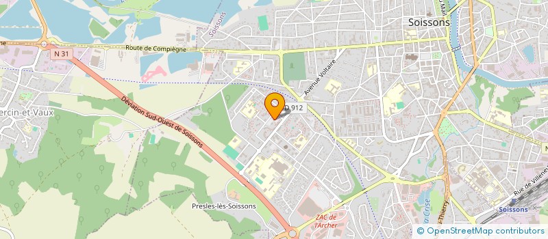 localisation de l'entreprise UCAR à SOISSONS